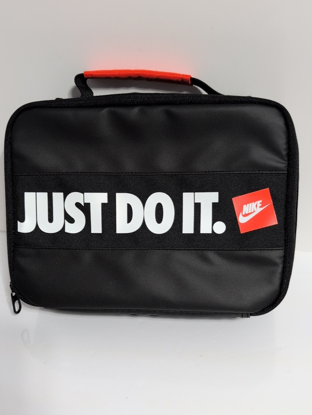 Nike Black Lunch Bag with Red Accent and White Logo